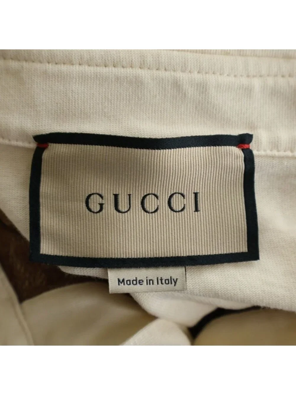Gucci GG Logo Cotton Polo Shirt Short Sleeve Brown